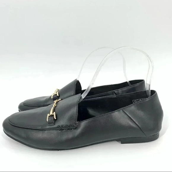 Jenn Ardor flats size 8 38.5 black faux leather horse bit convertible loafers - Picture 5 of 15